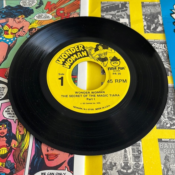 Wonder Woman, Peter Pan/Power Records. Book & Record Set 1978 PR35 EUC - Picture 5 of 7